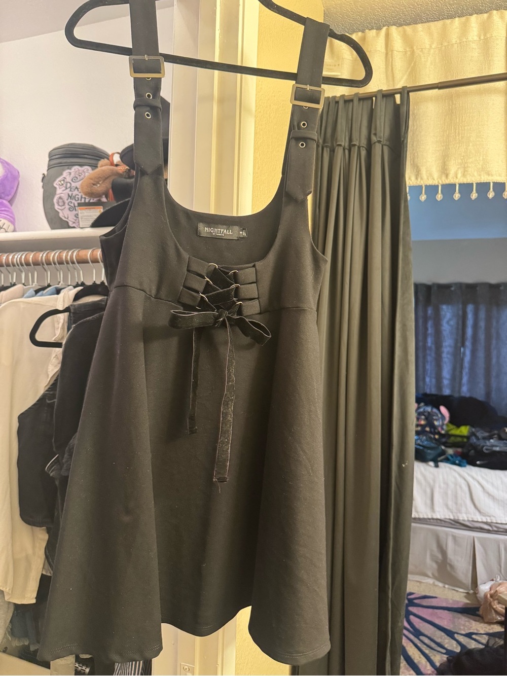 torrid Black Circle Skater Skirt with Lace-Up Front